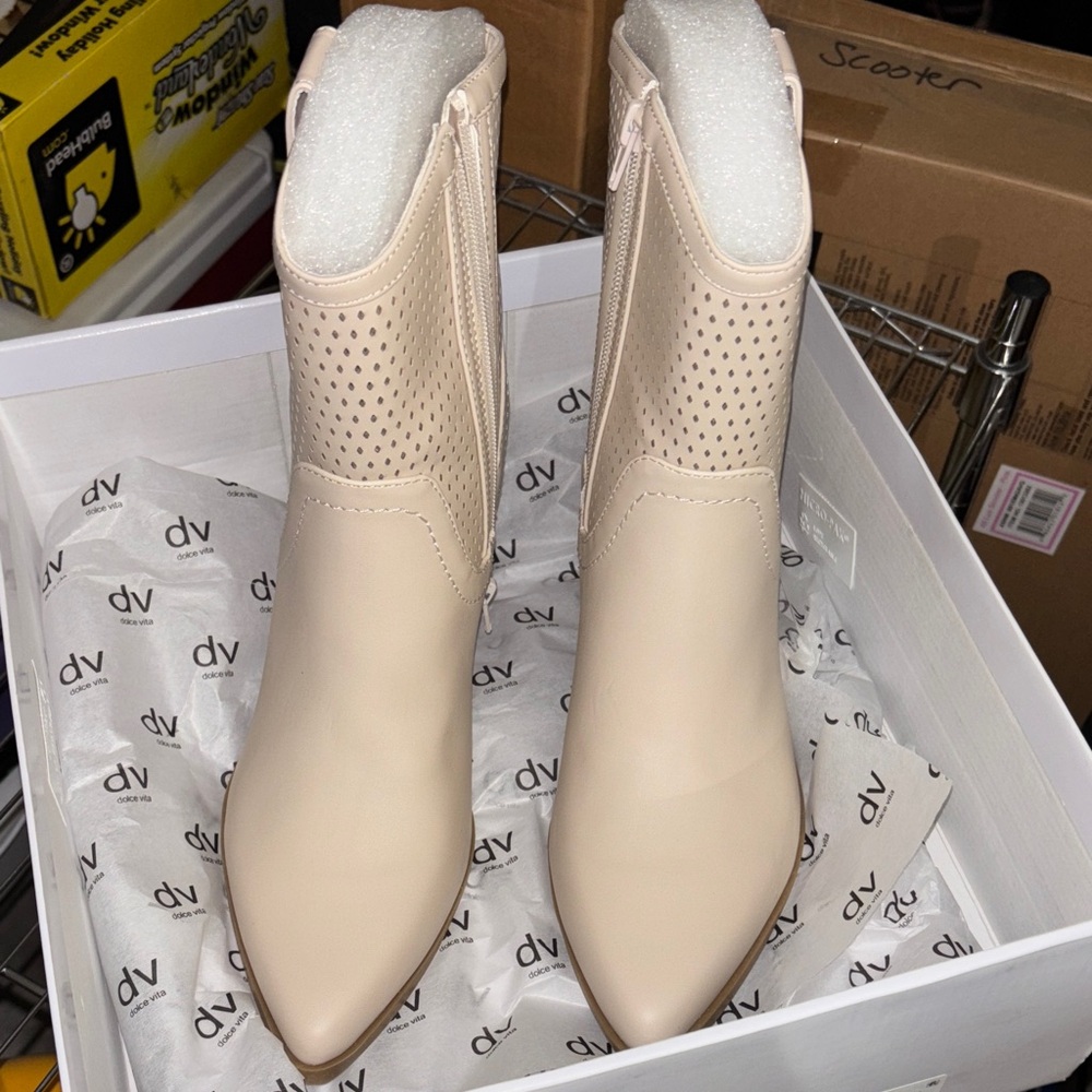 Brand New Dolce Vita Kirby Ivory Boots perfect for dresses skirts or pants!